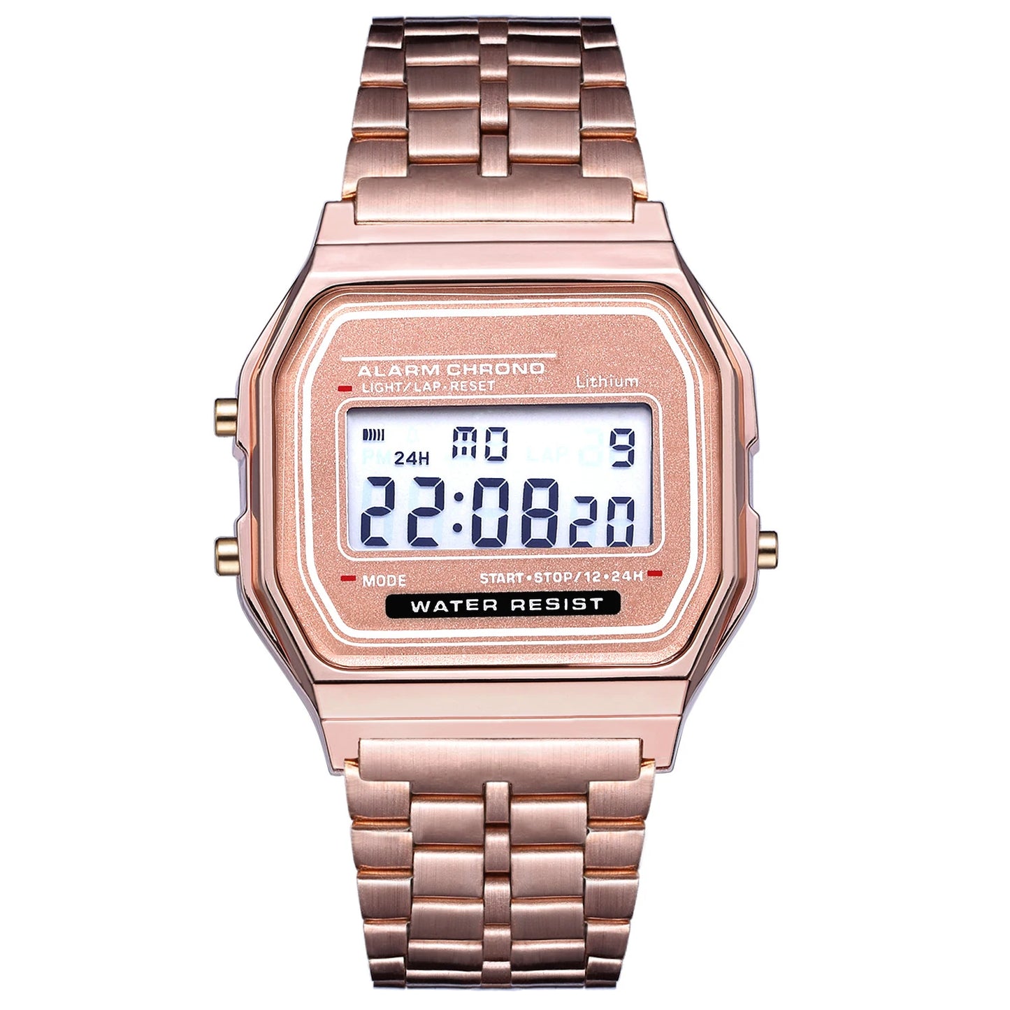 2024 Digital Watches For Men Sports Waterproof Bracelet Clock Gold Electronice