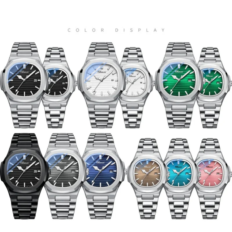CHENXI 8222 Men's Quartz Watch Luxury Stainless Steel Wristwatch Waterproof