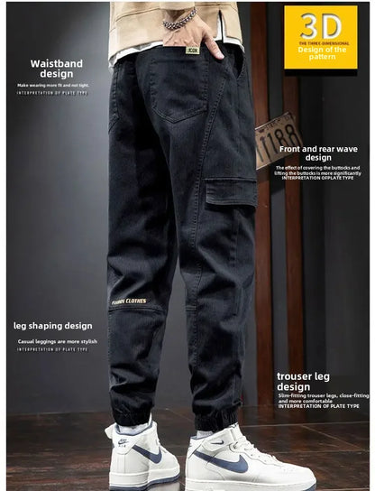Thickened Fleece-lined Men's Winter Pants New Style Casual Loose Fit Trendy