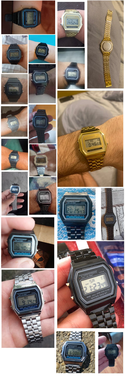 2024 Digital Watches For Men Sports Waterproof Bracelet Clock Gold Electronice