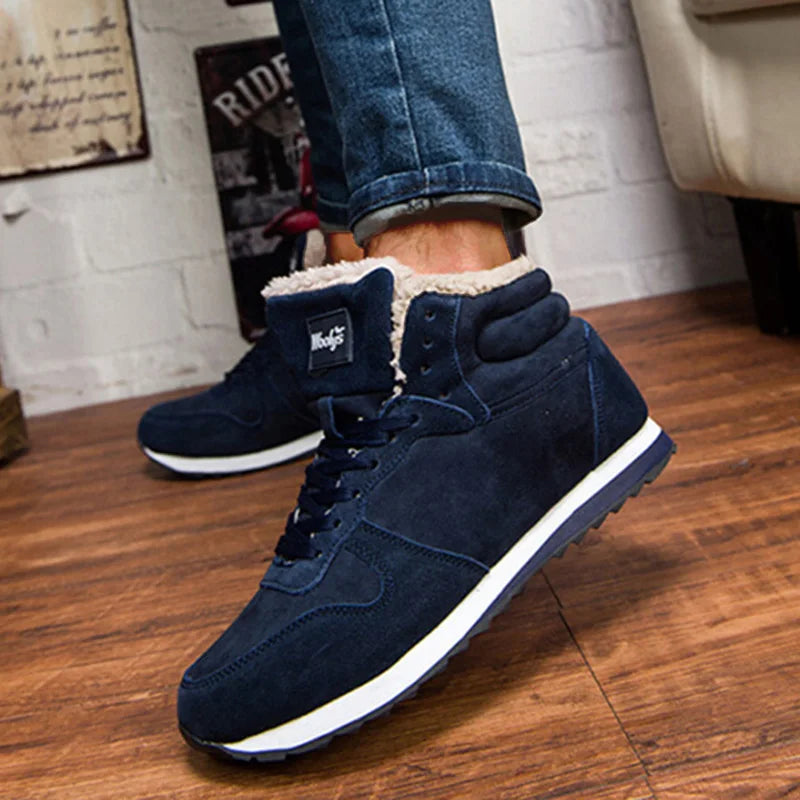 Snow Boots Men Male Men's Sneaker Men's Winter Shoes Plush Ankle Boots