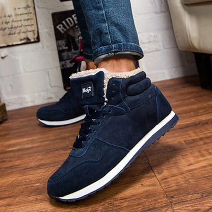 Snow Boots Men Male Men's Sneaker Men's Winter Shoes Plush Ankle Boots