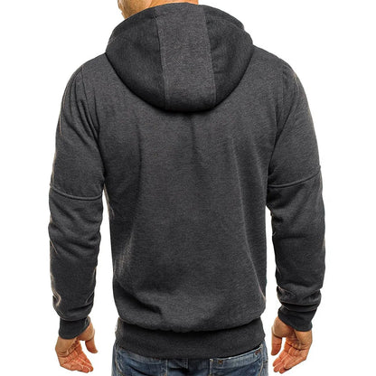 Men's Hoodies Long Sleeve Sweatshirt Zipper Design Hooded Sweatshirt