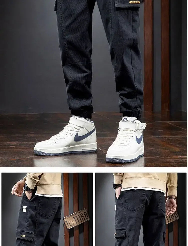 Thickened Fleece-lined Men's Winter Pants New Style Casual Loose Fit Trendy