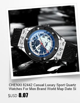 CHENXI 8222 Men's Quartz Watch Luxury Stainless Steel Wristwatch Waterproof