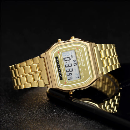 2024 Digital Watches For Men Sports Waterproof Bracelet Clock Gold Electronice