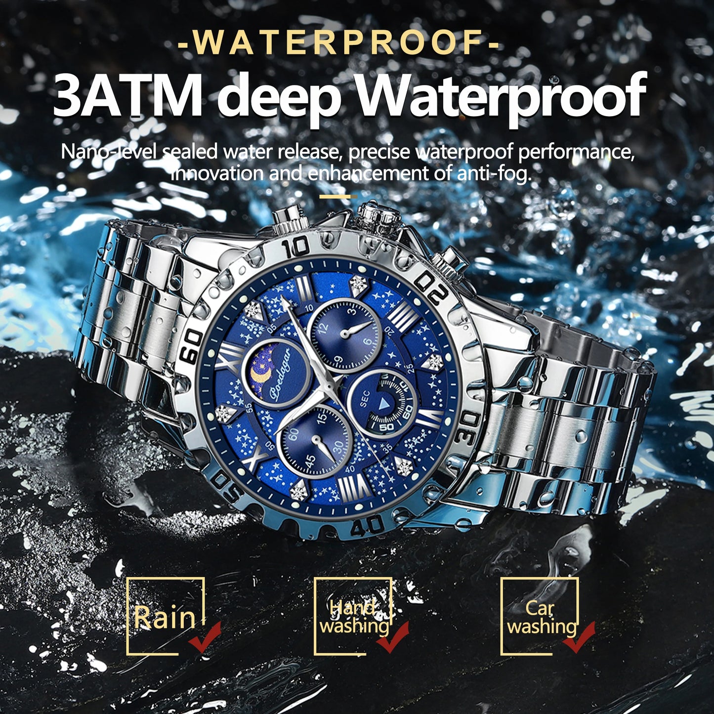 POEDAGAR Luxury Watch for Man Quartz Sports Men Watch Waterproof Luminous