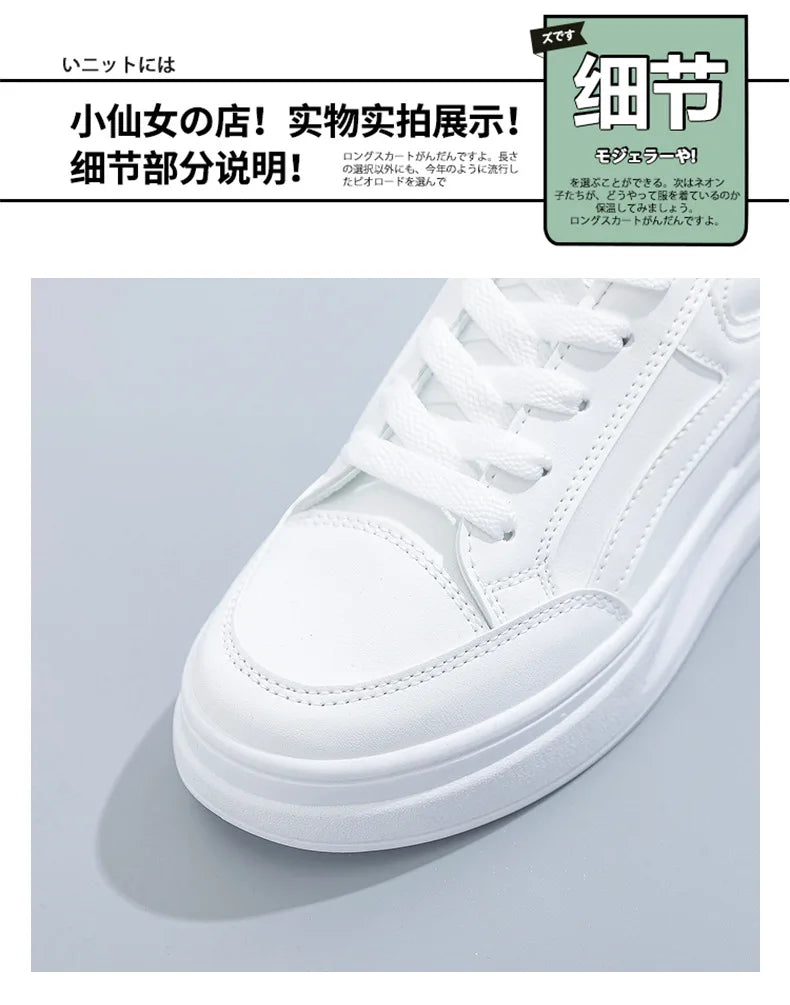 Women's Shoes Summer Thick Sole White Spring Autumn Breathable Platform Tennis