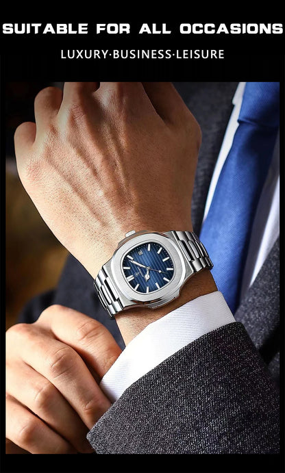 2023 New POEDAGAR Luxury Watch Business Waterproof Male Clock Luminous Date
