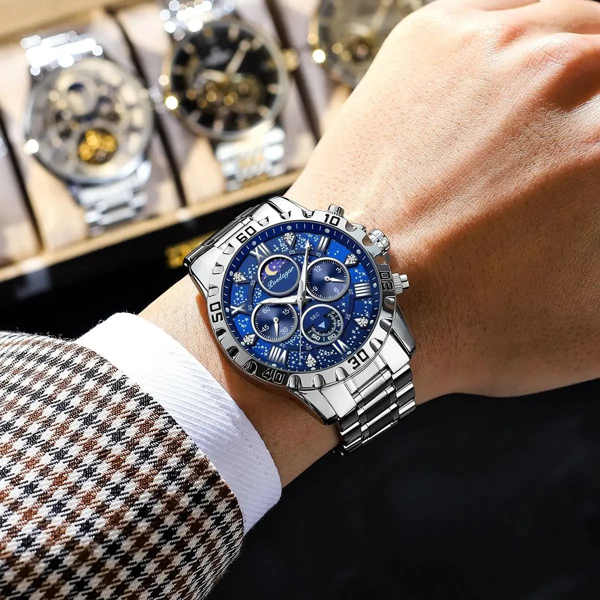 POEDAGAR Luxury Watch for Man Quartz Sports Men Watch Waterproof Luminous