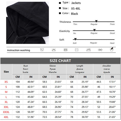 Autumn Men Sweatshirts Long Sleeve Jacket Hoodie Zipper Closure Jacket Male