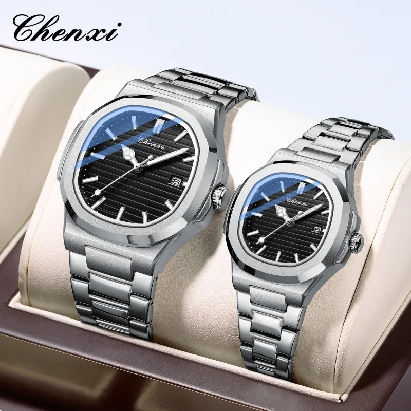 CHENXI 8222 Men's Quartz Watch Luxury Stainless Steel Wristwatch Waterproof