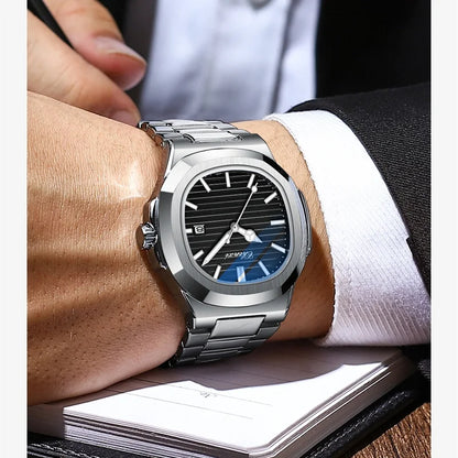 CHENXI 8222 Men's Quartz Watch Luxury Stainless Steel Wristwatch Waterproof