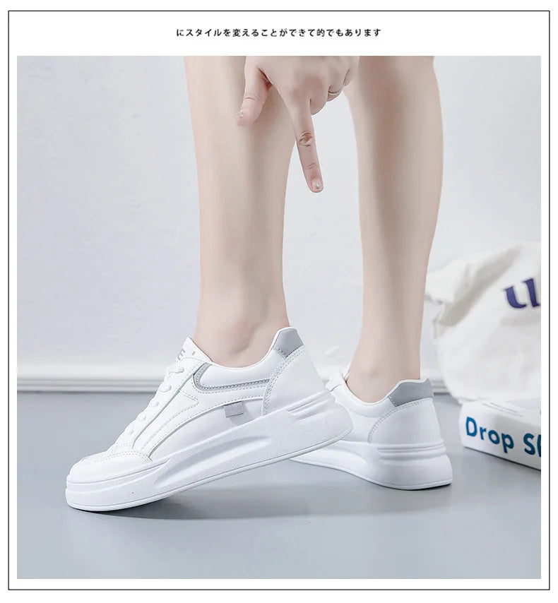 Women's Shoes Summer Thick Sole White Spring Autumn Breathable Platform Tennis