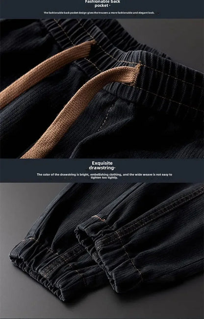 Thickened Fleece-lined Men's Winter Pants New Style Casual Loose Fit Trendy
