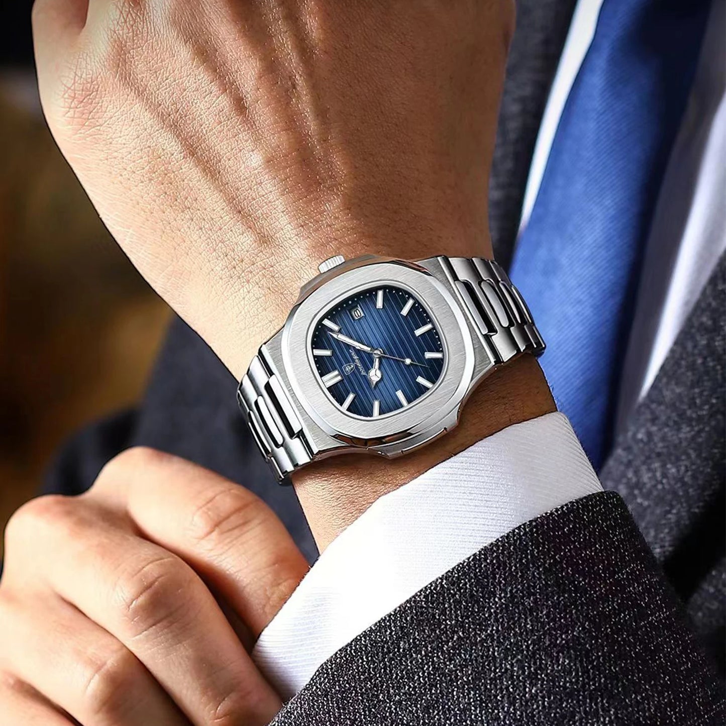 2023 New POEDAGAR Luxury Watch Business Waterproof Male Clock Luminous Date