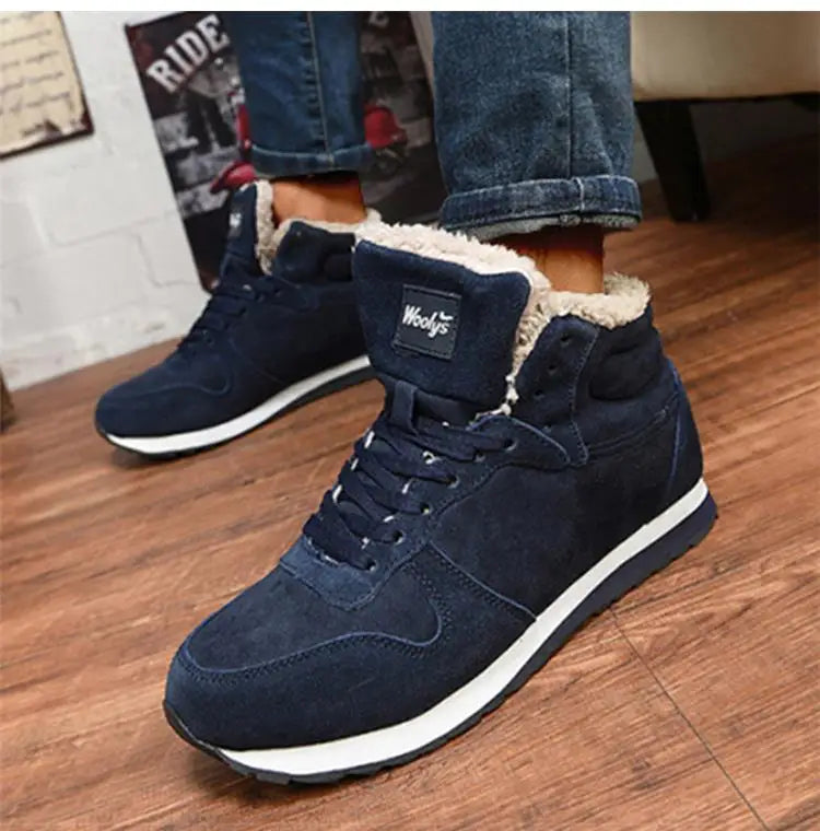 Snow Boots Men Male Men's Sneaker Men's Winter Shoes Plush Ankle Boots