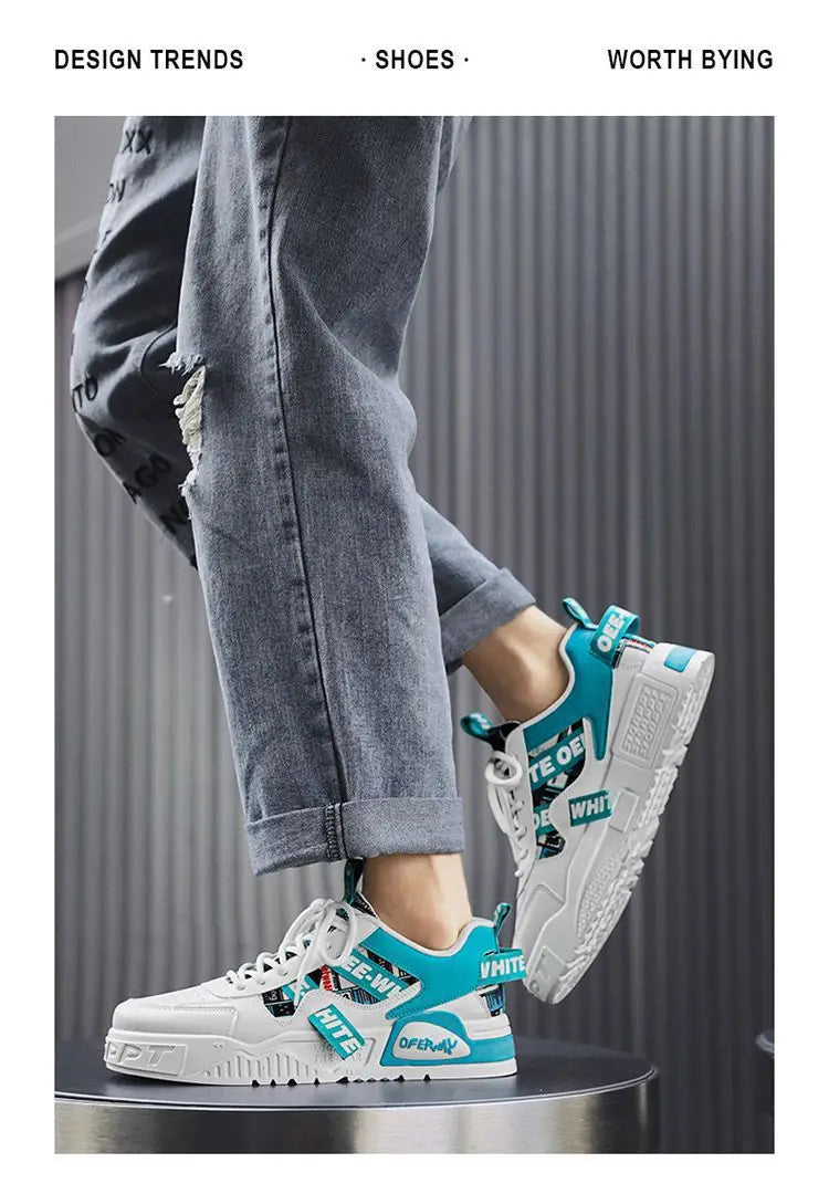 Skateboard Mens Shoes Summer Sneakers Leather Casual Fashion Outdoor Running