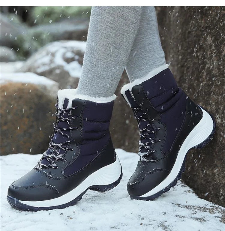 Winter Shoes Waterproof Boots Women Snow Boots Plush Warm Ankle Boots For Women