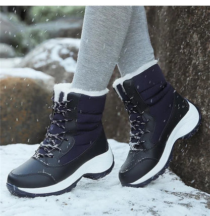 Winter Shoes Waterproof Boots Women Snow Boots Plush Warm Ankle Boots For Women