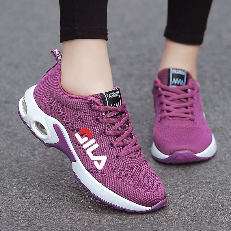 New Running Shoes Ladies Breathable Sneakers Summer Light Mesh Air Cushion