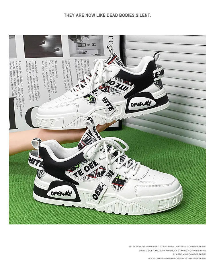 Skateboard Mens Shoes Summer Sneakers Leather Casual Fashion Outdoor Running