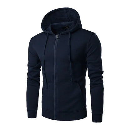 Autumn Men Sweatshirts Long Sleeve Jacket Hoodie Zipper Closure Jacket Male