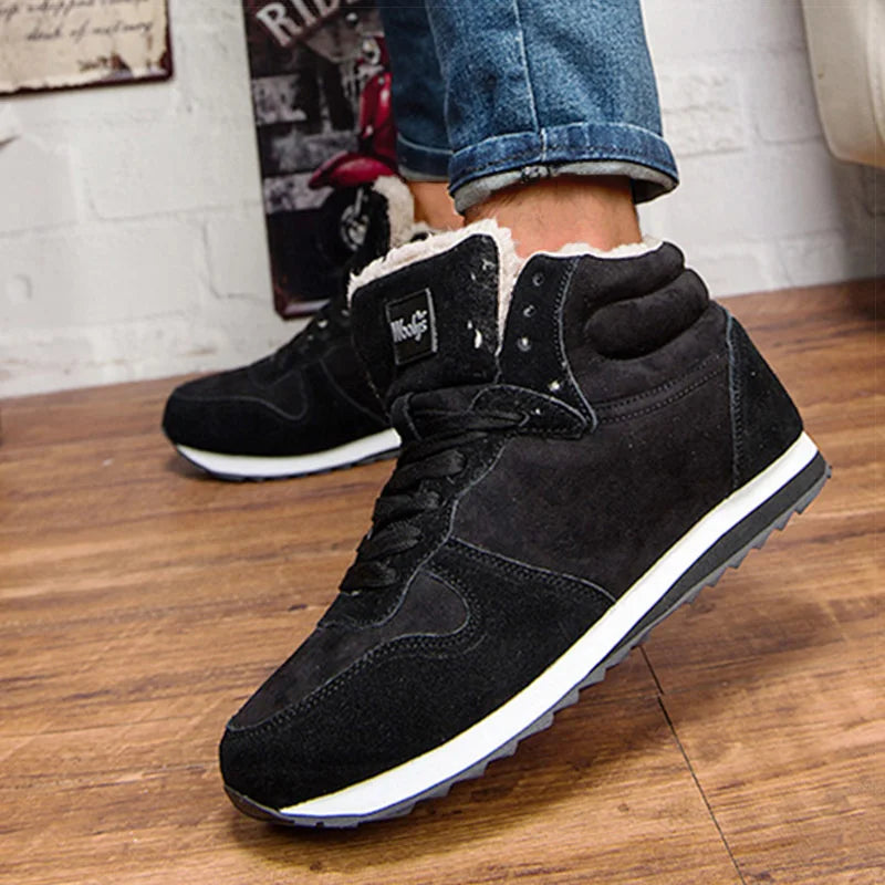 Snow Boots Men Male Men's Sneaker Men's Winter Shoes Plush Ankle Boots
