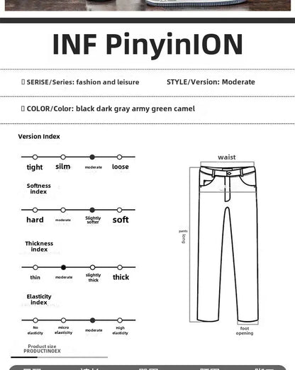 Thickened Fleece-lined Men's Winter Pants New Style Casual Loose Fit Trendy