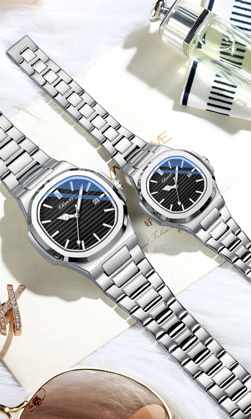 CHENXI 8222 Men's Quartz Watch Luxury Stainless Steel Wristwatch Waterproof