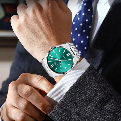 LIGE Business Men Watches Luxury New Top Waterproof Stainless Steel Quartz Wrist