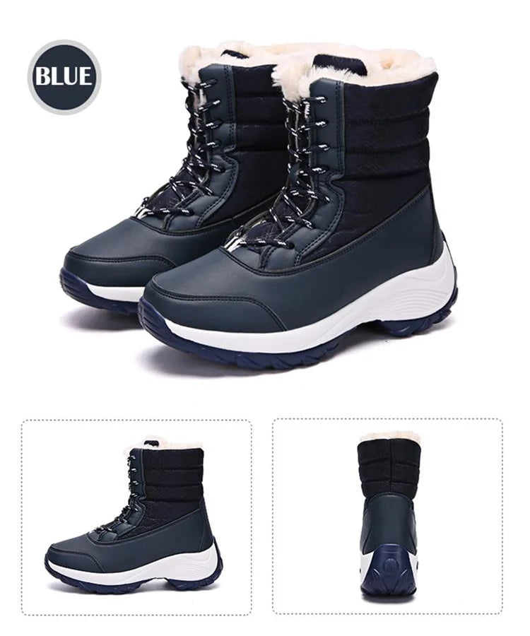 Winter Shoes Waterproof Boots Women Snow Boots Plush Warm Ankle Boots For Women