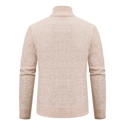 Autumn And Winter New Jersey Men's Casual Sports Coat Solid Color Stand Collar