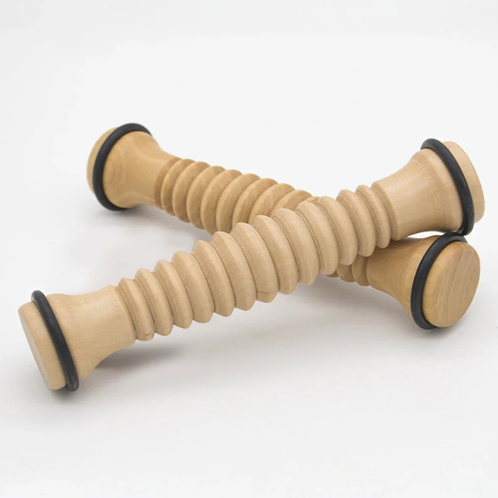 Wooden Exercise Roller Sport Injury Gym Body Leg Foot Trigger Point Muscle