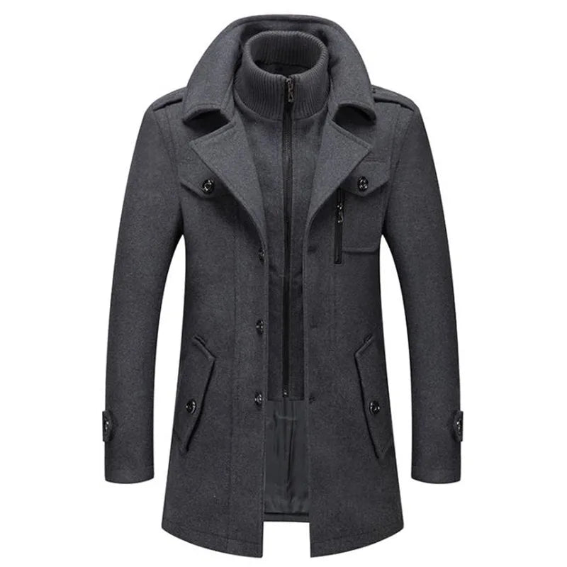 Men's Jackets Winter Autumn Long Windproof Coat Fashion Business Casual Thick