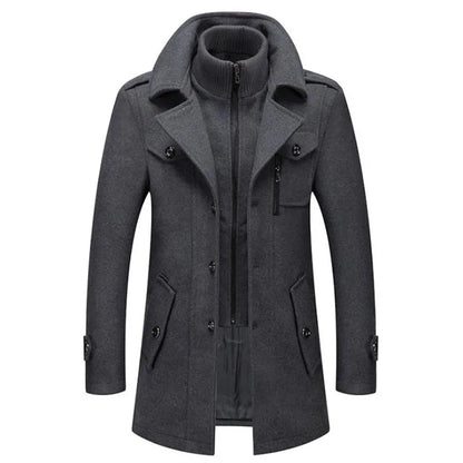 Men's Jackets Winter Autumn Long Windproof Coat Fashion Business Casual Thick