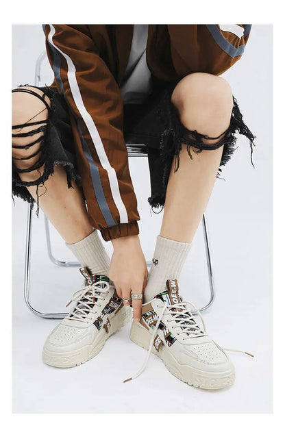 Skateboard Mens Shoes Summer Sneakers Leather Casual Fashion Outdoor Running