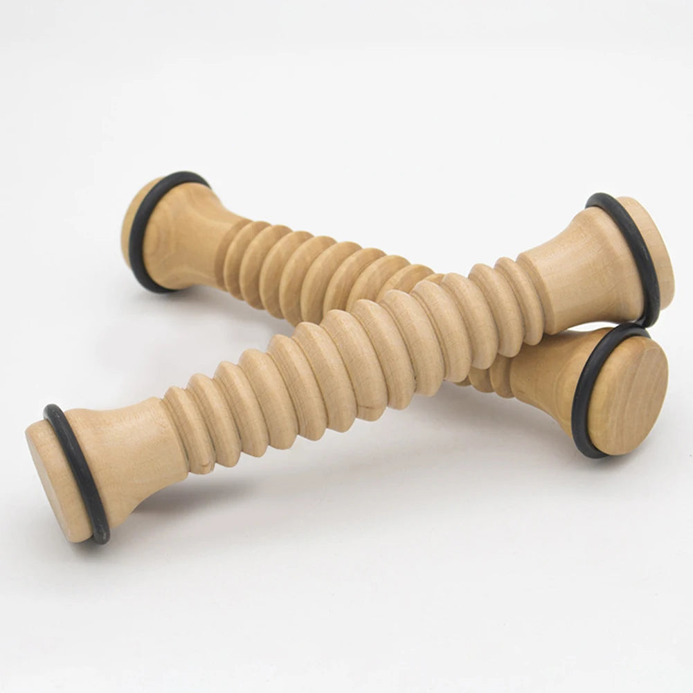 Wooden Exercise Roller Sport Injury Gym Body Leg Foot Trigger Point Muscle