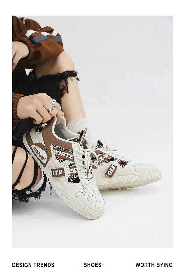 Skateboard Mens Shoes Summer Sneakers Leather Casual Fashion Outdoor Running