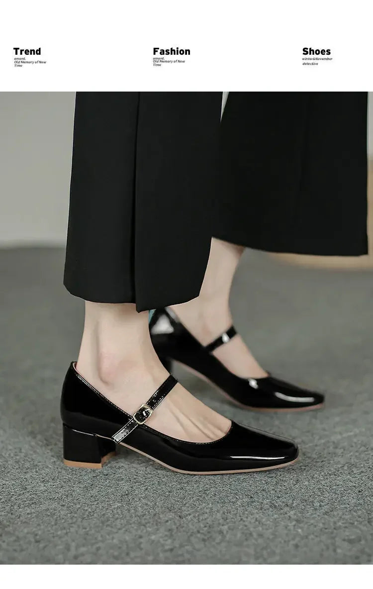 Versatile Patent Leather Pump Versatile Women's Shoes Summer 2024 New Style