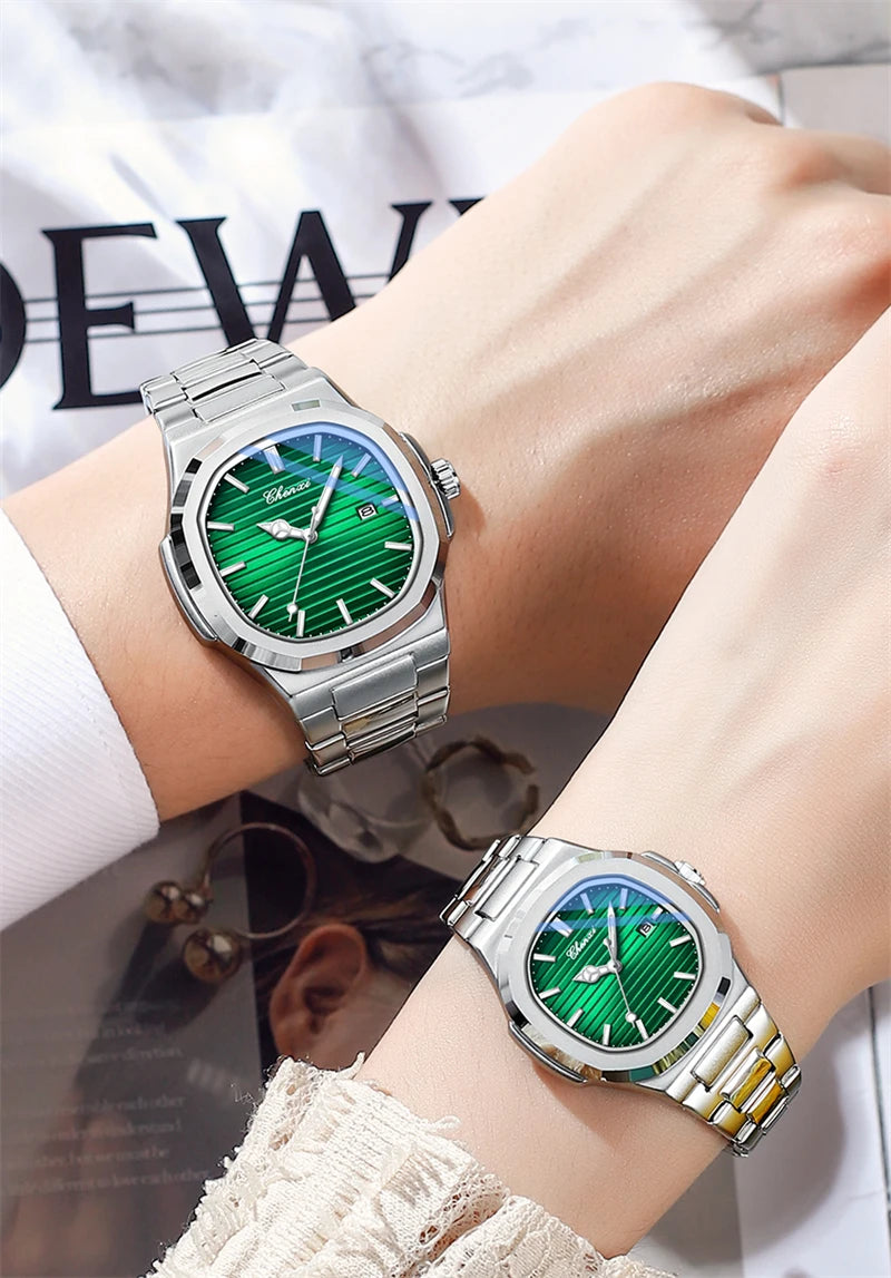 CHENXI 8222 Men's Quartz Watch Luxury Stainless Steel Wristwatch Waterproof