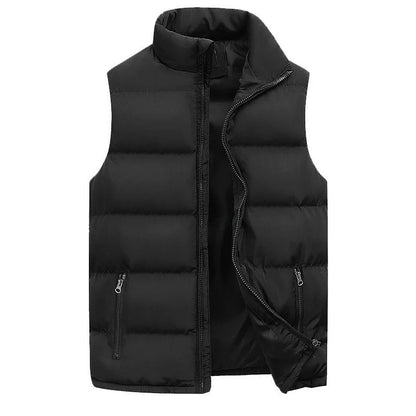 Mens Vest Jacket Warm Sleeveless Jackets Winter Waterproof Zipper Coat Autumn