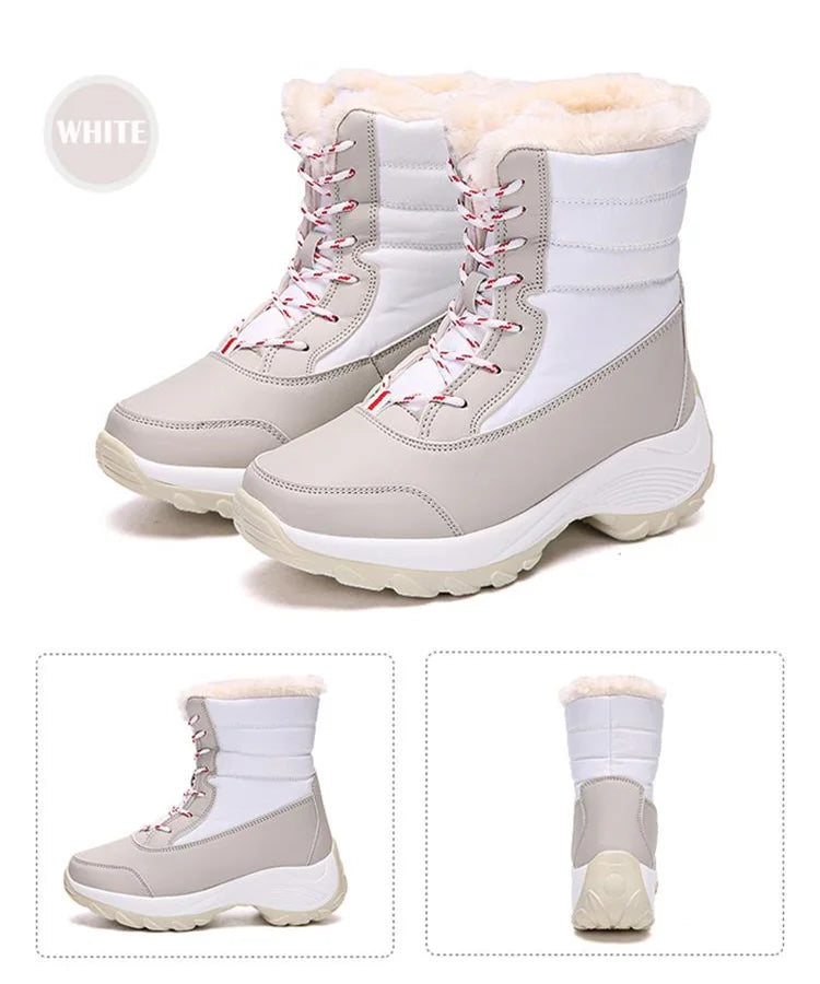Winter Shoes Waterproof Boots Women Snow Boots Plush Warm Ankle Boots For Women