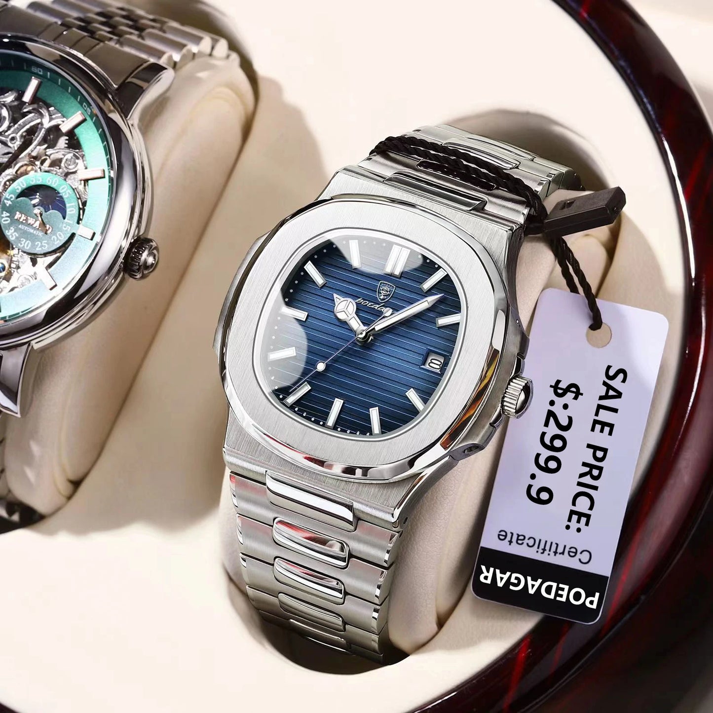2023 New POEDAGAR Luxury Watch Business Waterproof Male Clock Luminous Date