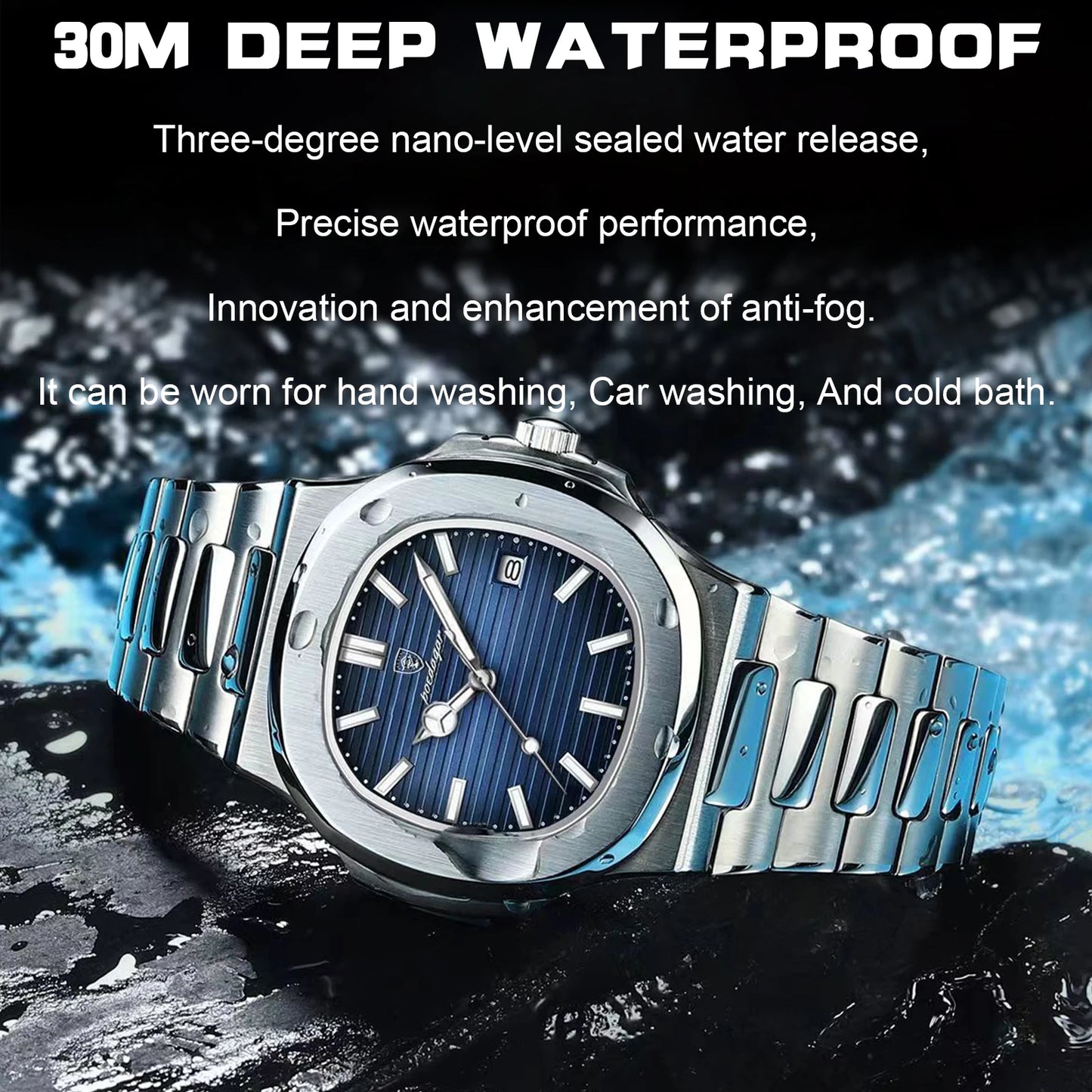 2023 New POEDAGAR Luxury Watch Business Waterproof Male Clock Luminous Date