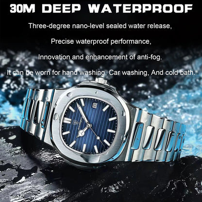 2023 New POEDAGAR Luxury Watch Business Waterproof Male Clock Luminous Date