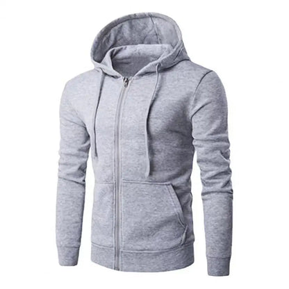 Autumn Men Sweatshirts Long Sleeve Jacket Hoodie Zipper Closure Jacket Male