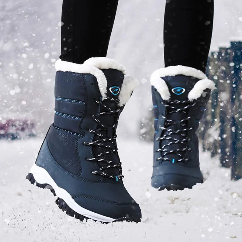 Winter Shoes Waterproof Boots Women Snow Boots Plush Warm Ankle Boots For Women