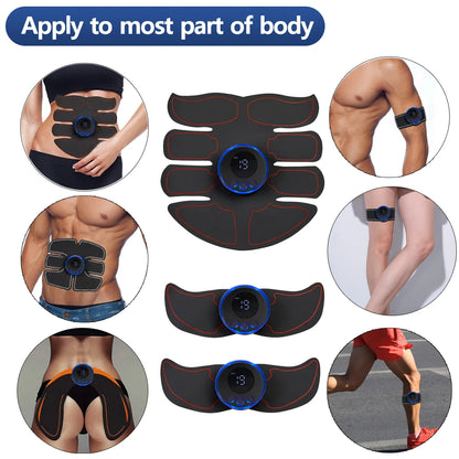 Electric Muscle Stimulator EMS Abdominal Fitness Stickers Rechargeable Body Slim