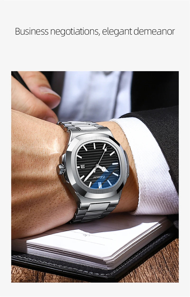 CHENXI 8222 Men's Quartz Watch Luxury Stainless Steel Wristwatch Waterproof